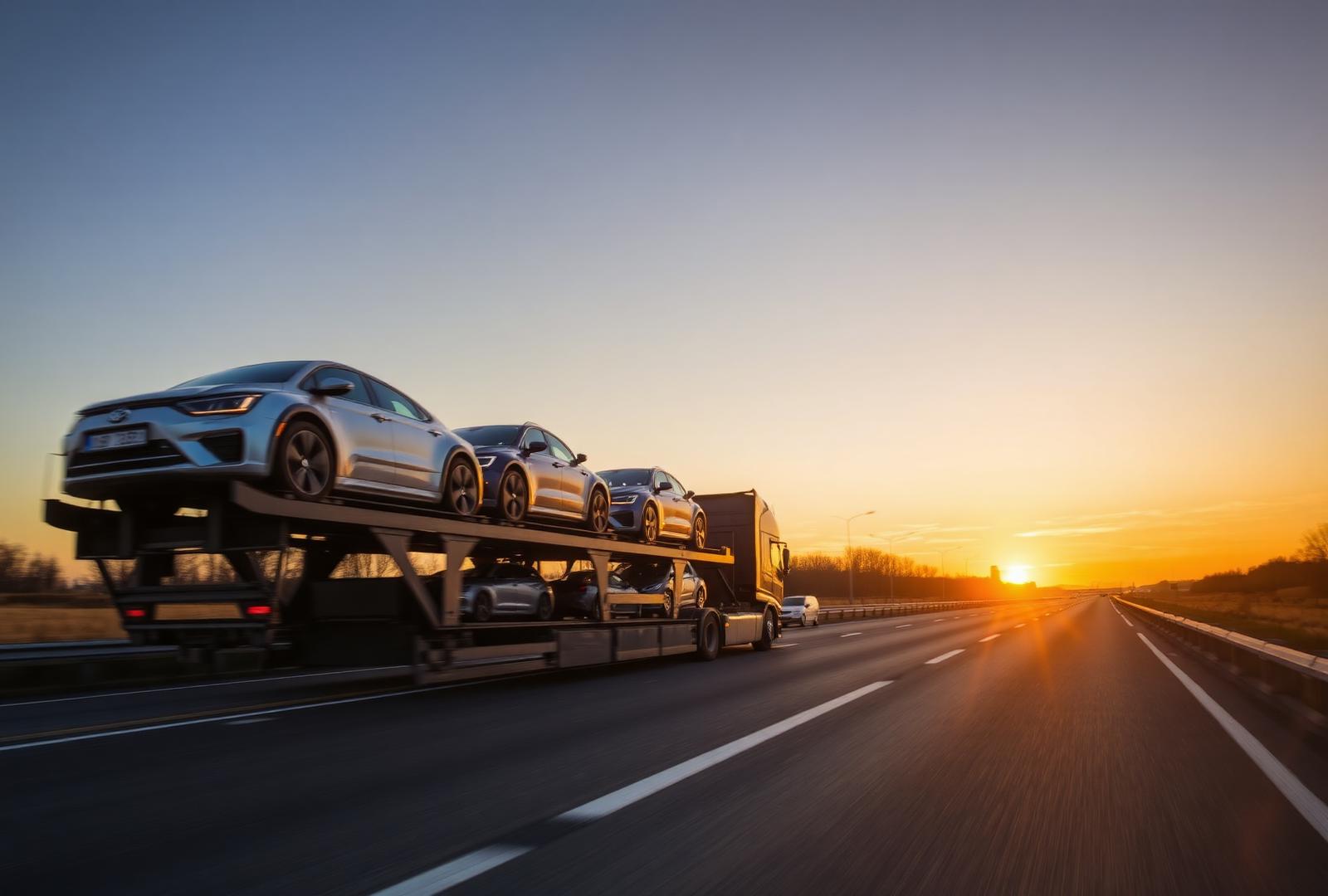 Auto transporter prevozi vozila autocestom